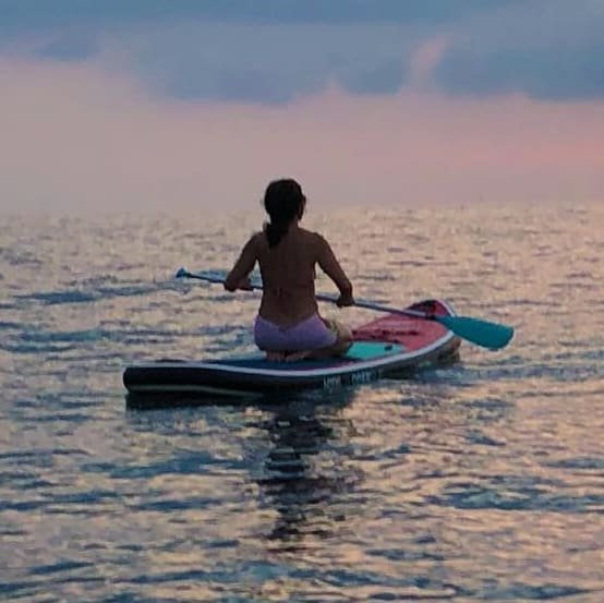Gabriella Gobbi paddling on the Adriatic Sea